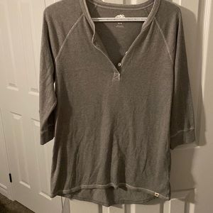 Roots 3/4 sleeve henley shirt